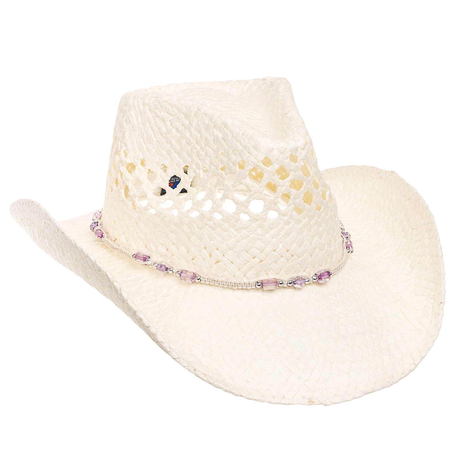 Mega Cap MG Women's Straw Outback Toyo Cowboy Hat - Stylish and Breathable Wide Brim Sun Protection Hat for Summer Trav