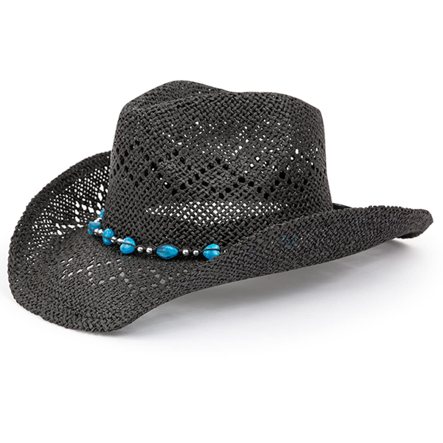 TOVOSO Western Cowgirl Hat, Shapeable Brim Straw Cowboy Hat for Women
| TOVOSO Beaded Hearts Trim Straw Cowboy Hat, Per