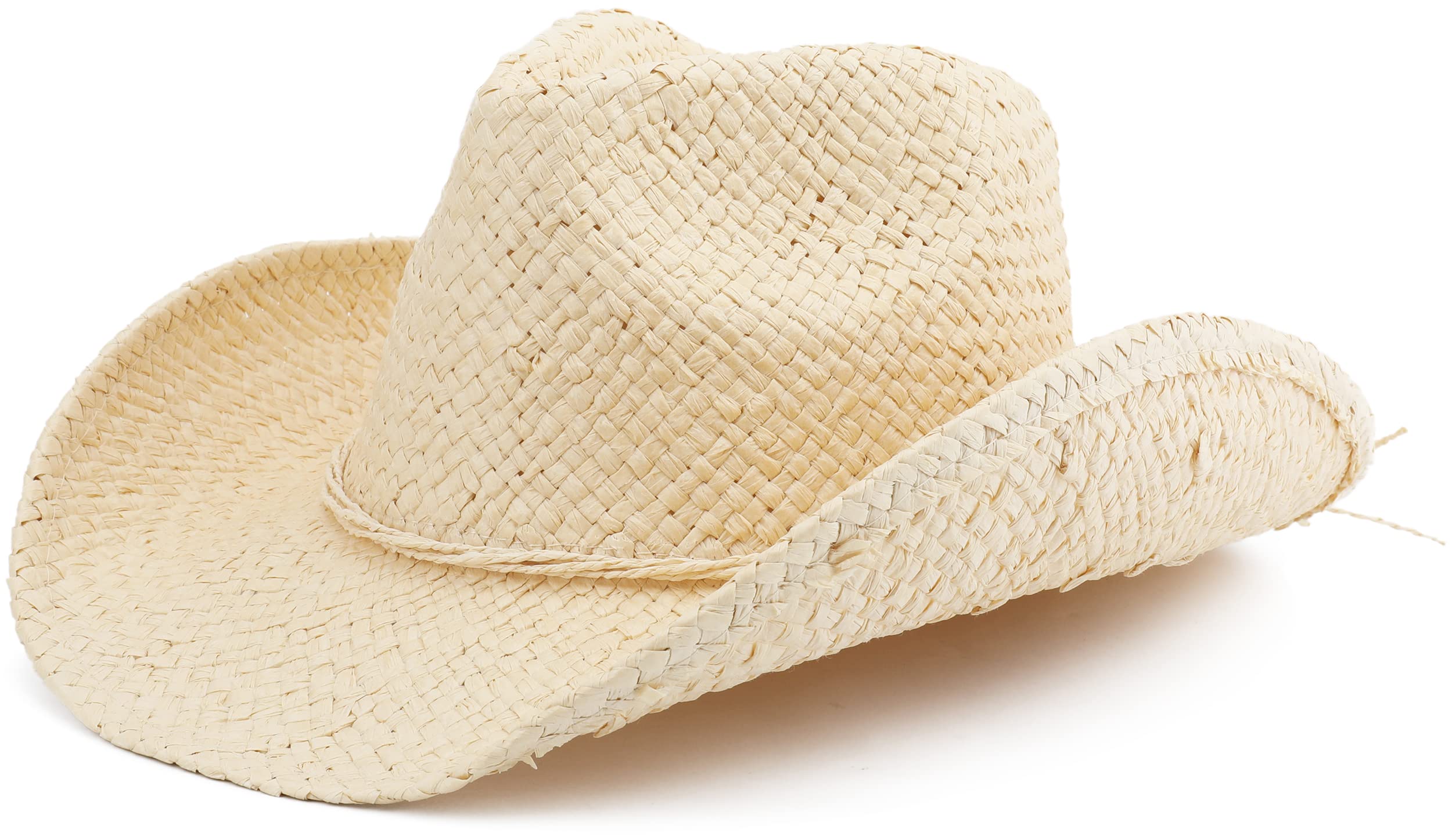 Melesh Adult Sun Straw Hat for Women and Men Colored Cowgirl Western Cowboy Hat Style Specifications Hot Search
